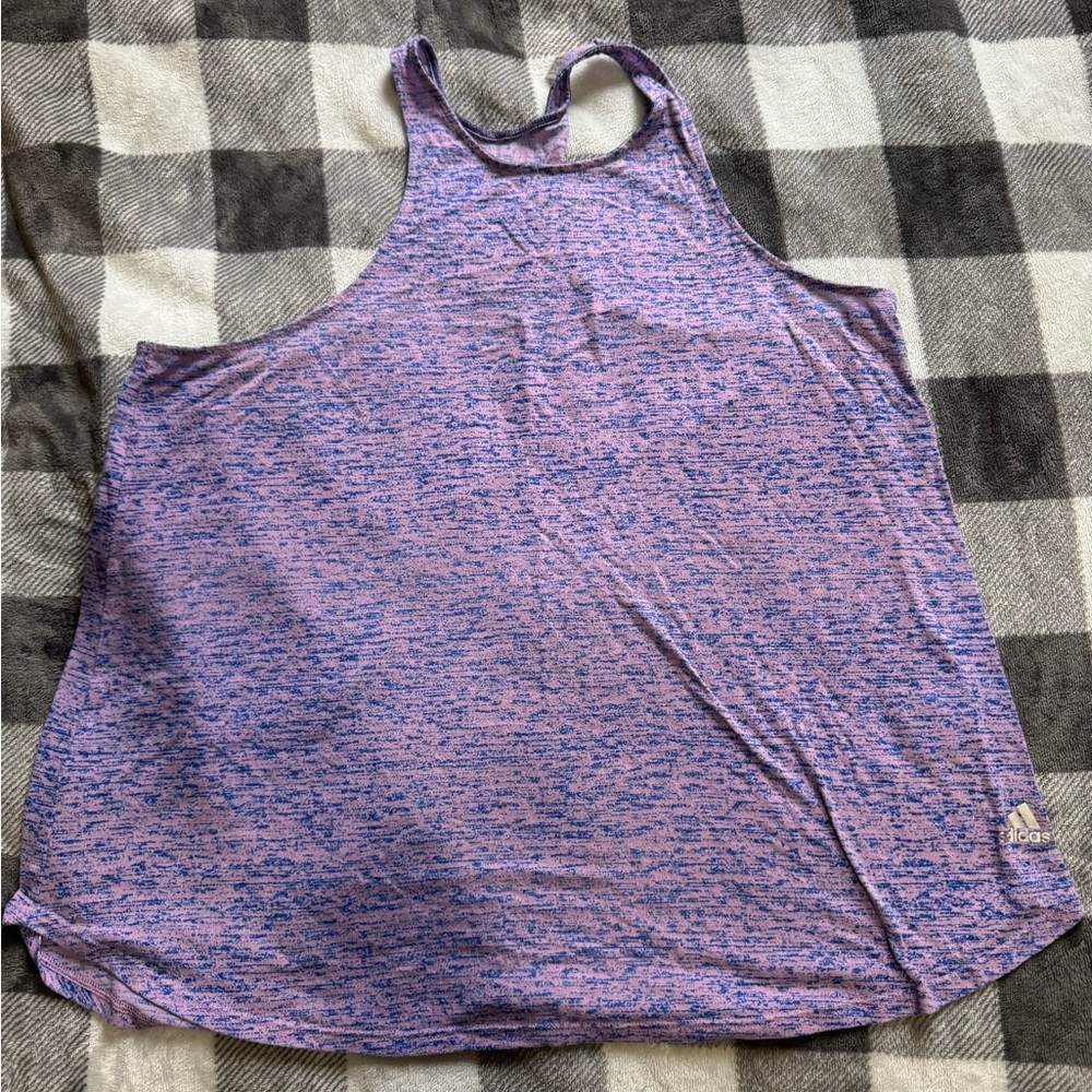 Adidas Women's Heathered Purple Tank Top
